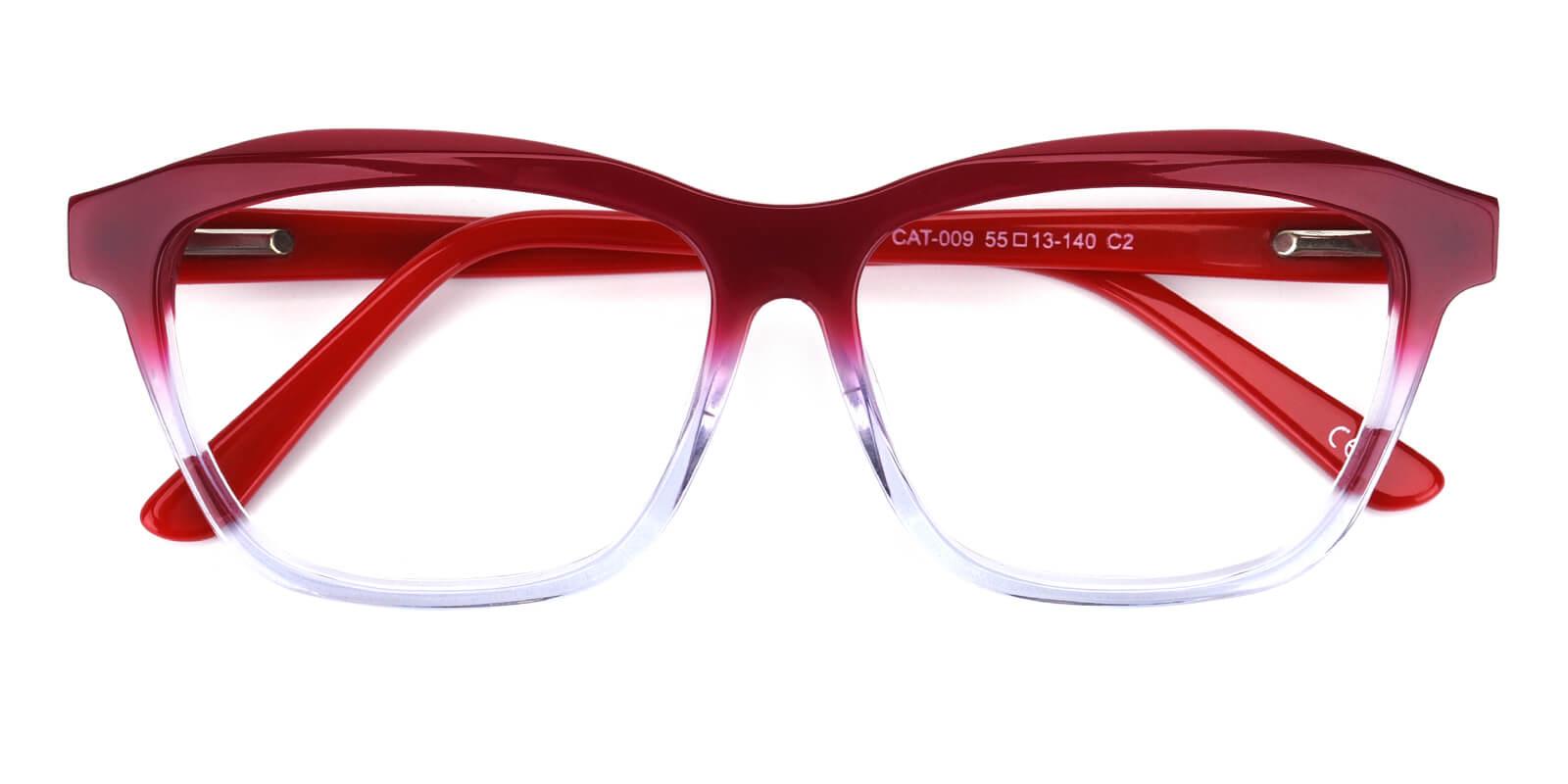 Gate-Red-Cat / Geometric / Rectangle-Acetate-Eyeglasses-detail