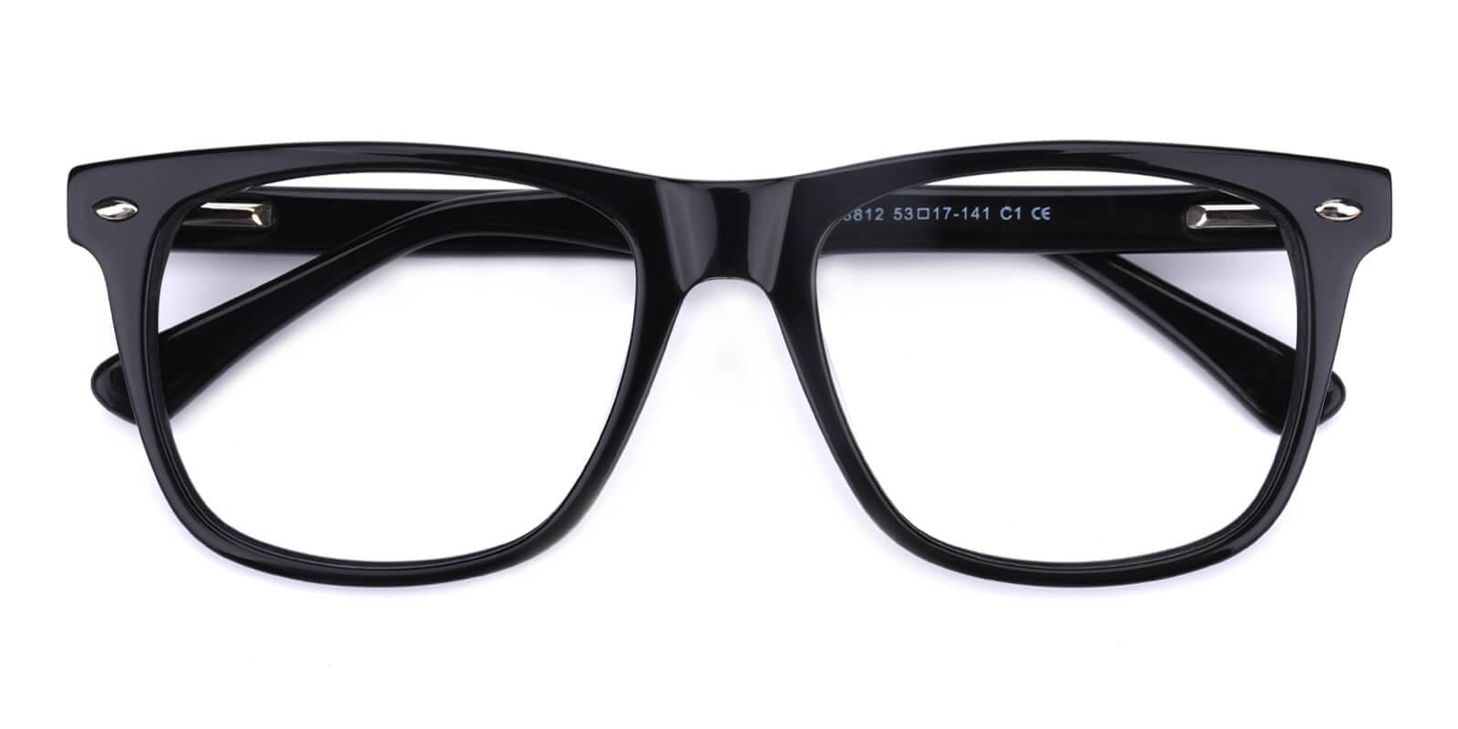 Bridinry-Black-Square / Rectangle-Acetate-Eyeglasses-detail