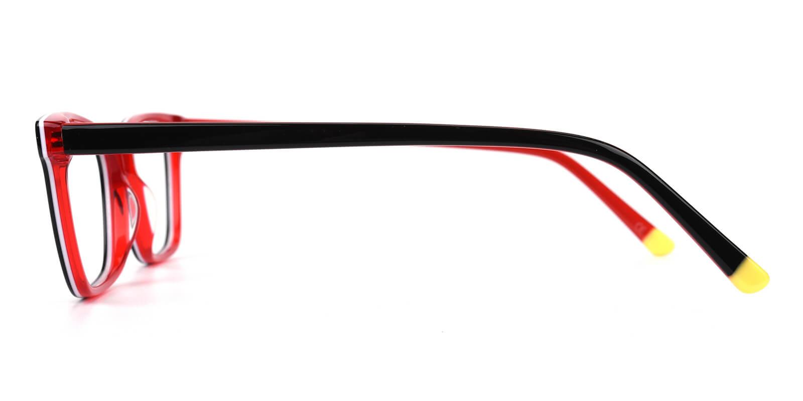 Waferay-Red-Rectangle-Acetate-Eyeglasses-detail