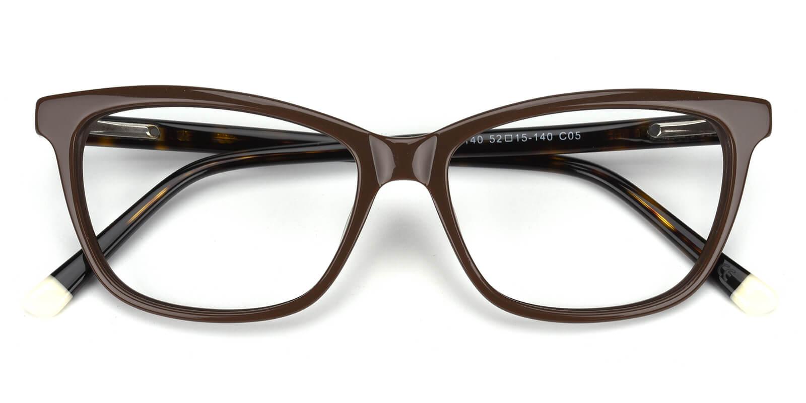 Ezra-Brown-Cat / Rectangle-Acetate-Eyeglasses-detail