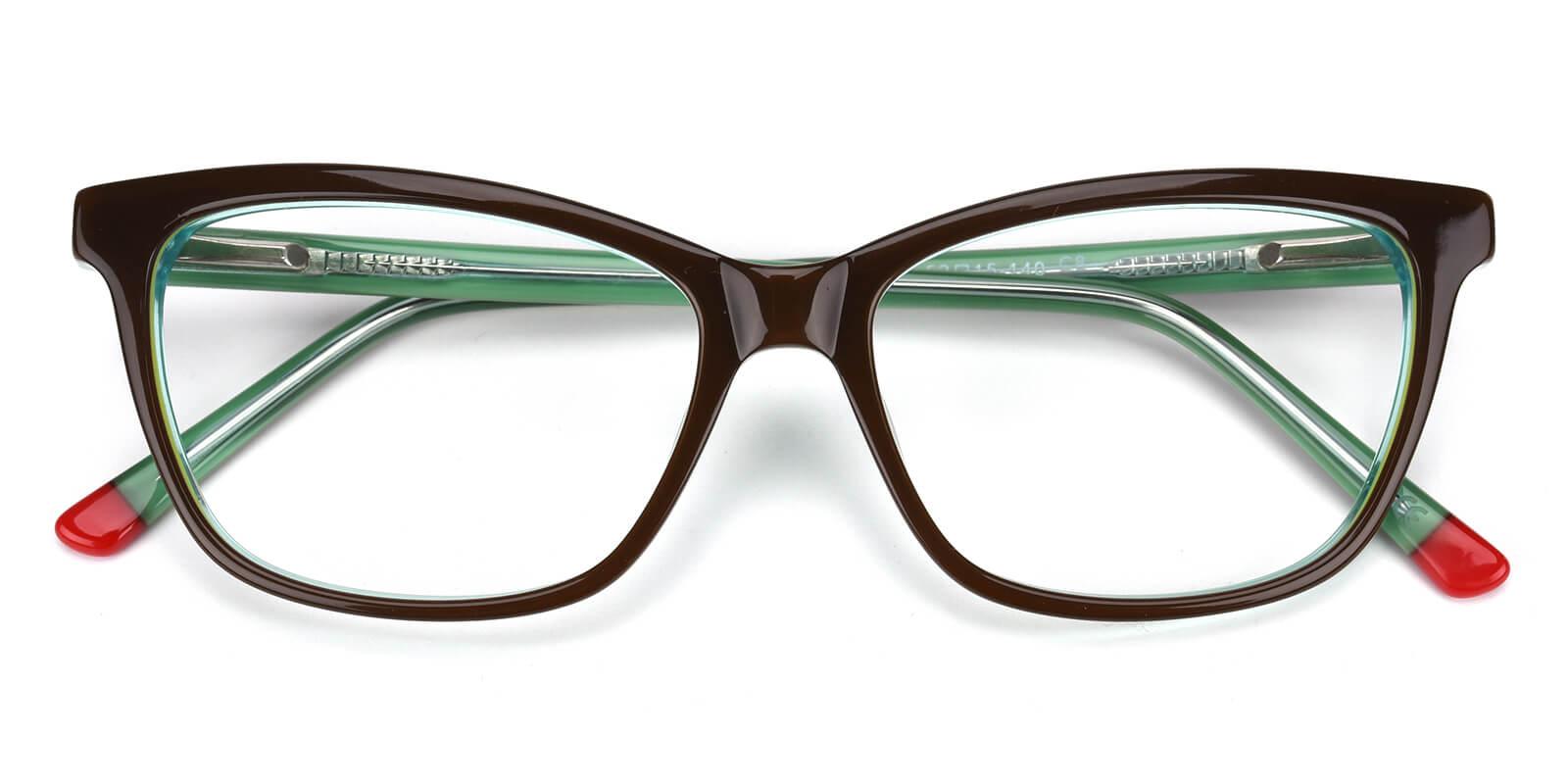 Clowdia-Green-Square / Cat-Acetate-Eyeglasses-detail