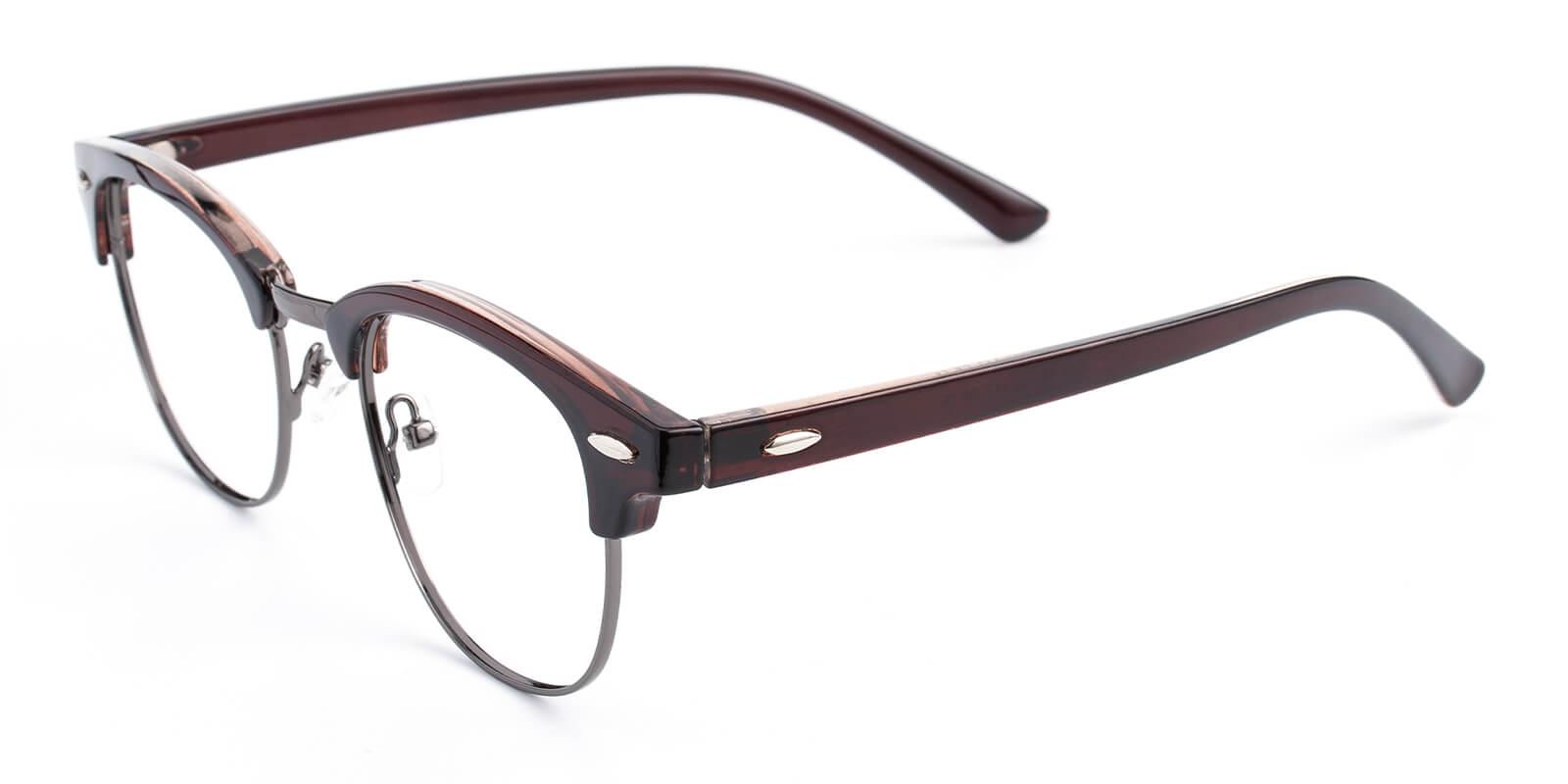 Creative-Brown-Browline-Combination / Metal / Plastic-Eyeglasses-detail