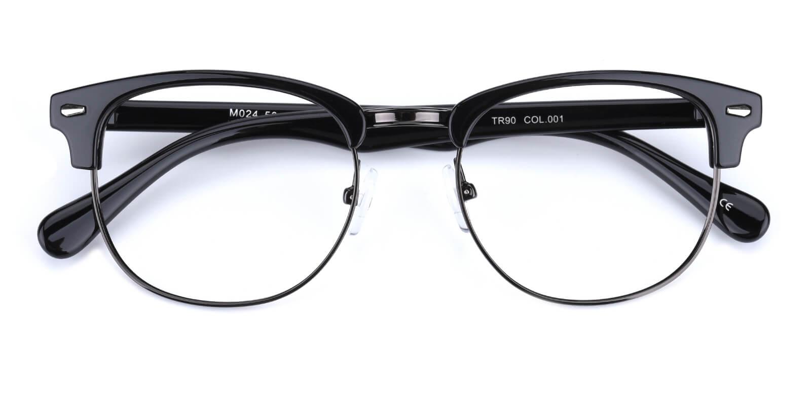 Ferrous-Black-Browline-Combination / Metal / TR-Eyeglasses-detail