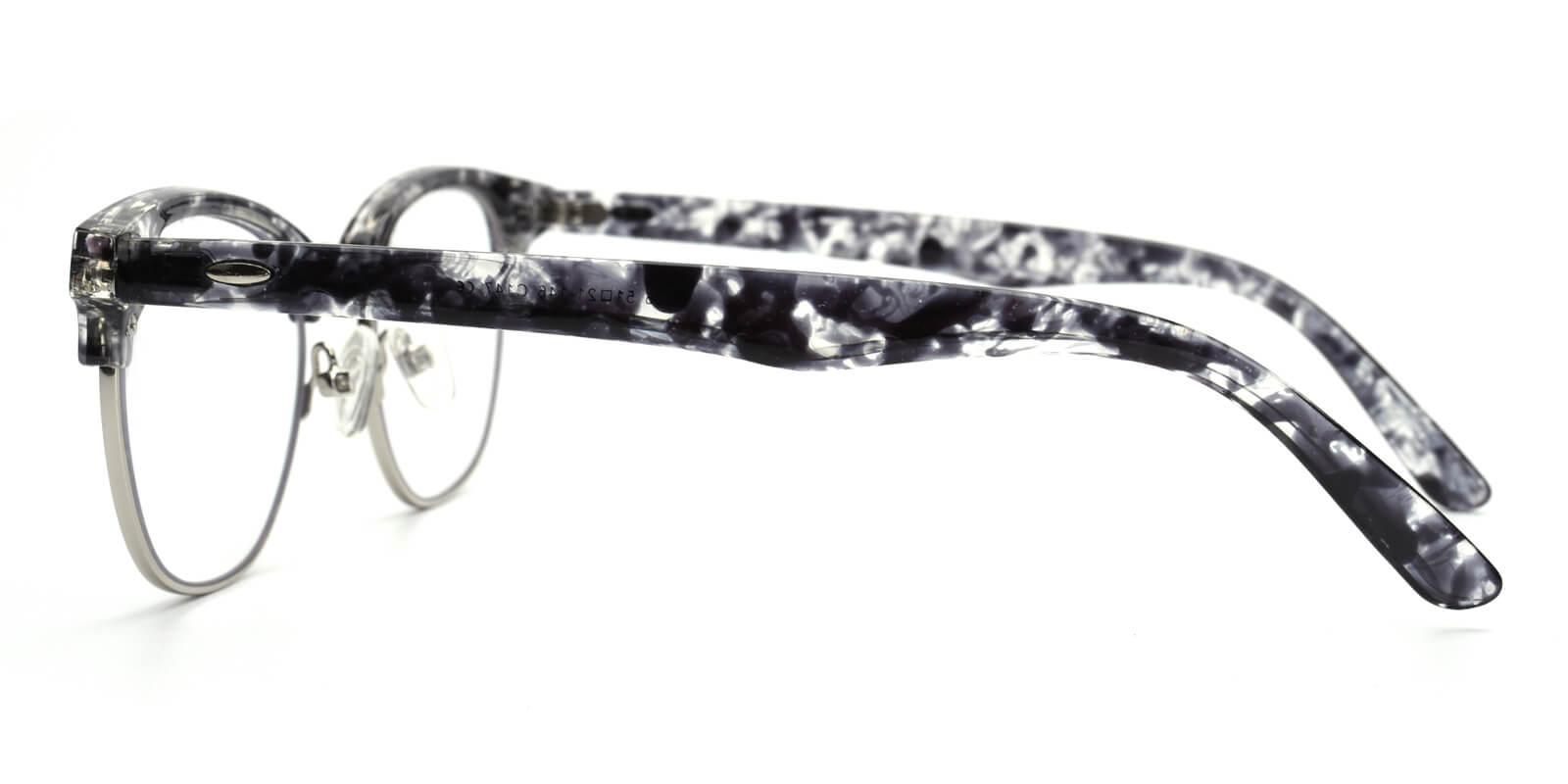 Ancient-Striped-Browline-Metal-Eyeglasses-detail