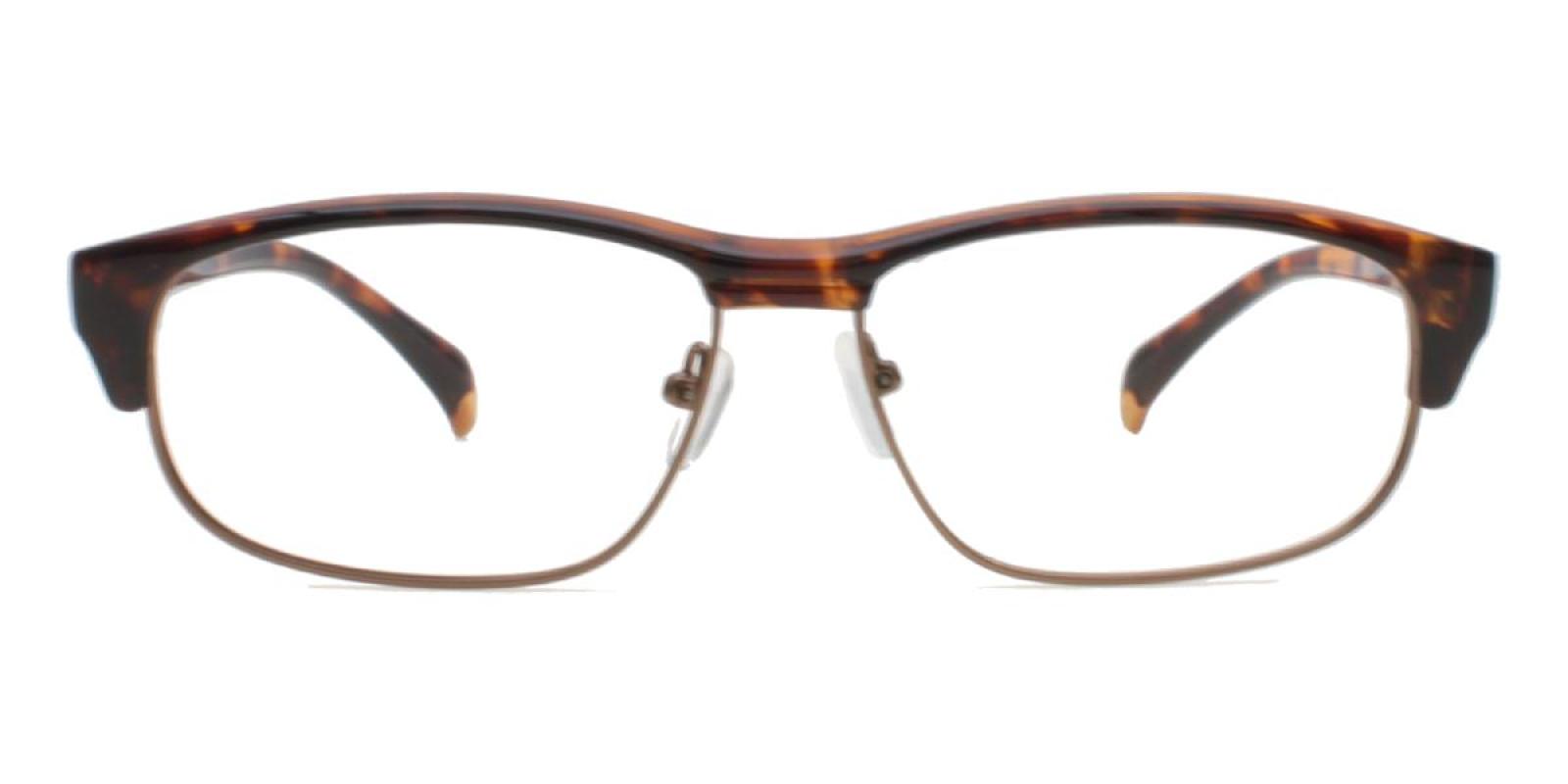 Colin-Leopard-Rectangle-Combination / Metal / TR-Eyeglasses-detail