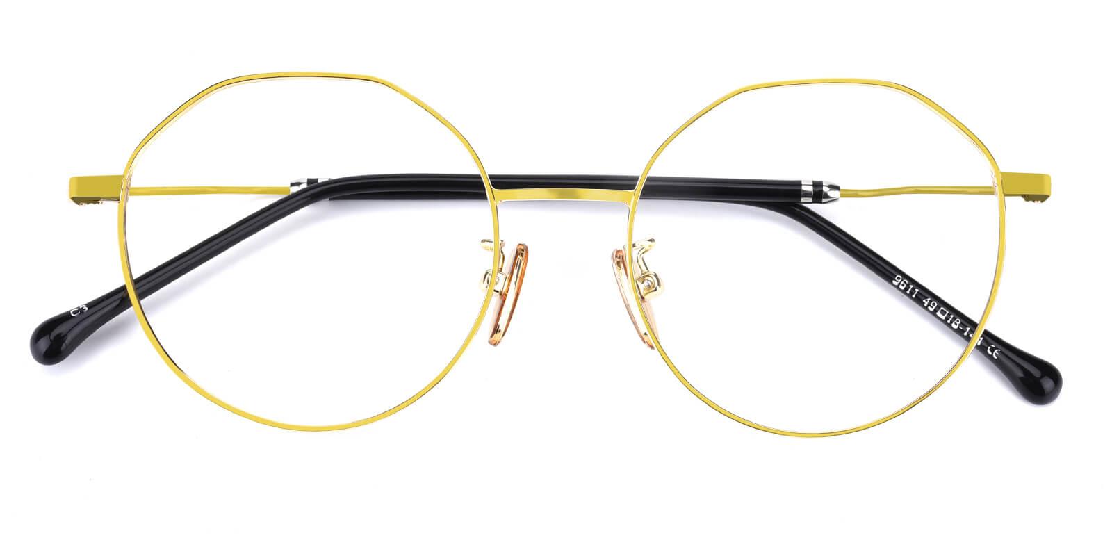 Clarker-Gold-Geometric / Round-Metal-Eyeglasses-detail