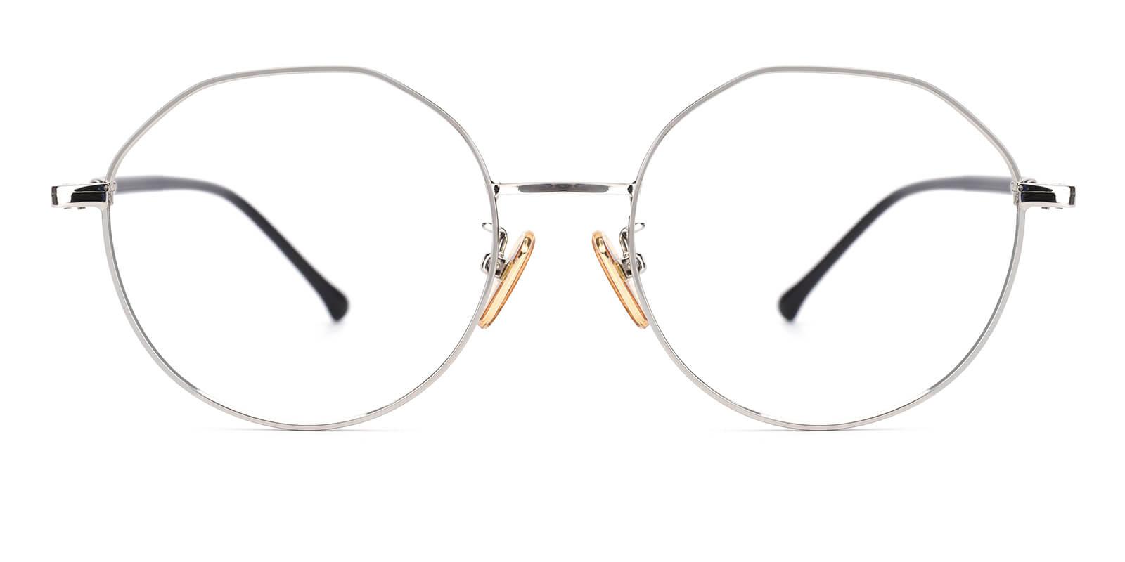 Clarker-Silver-Geometric / Round-Metal-Eyeglasses-detail