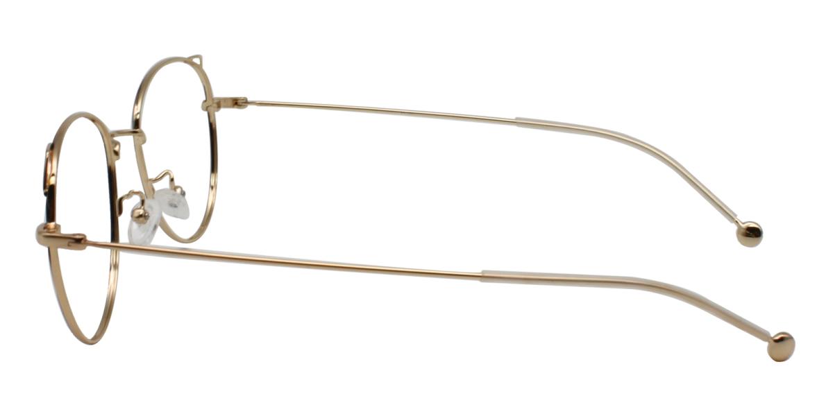-Gold-Cat-Metal-Eyeglasses-detail