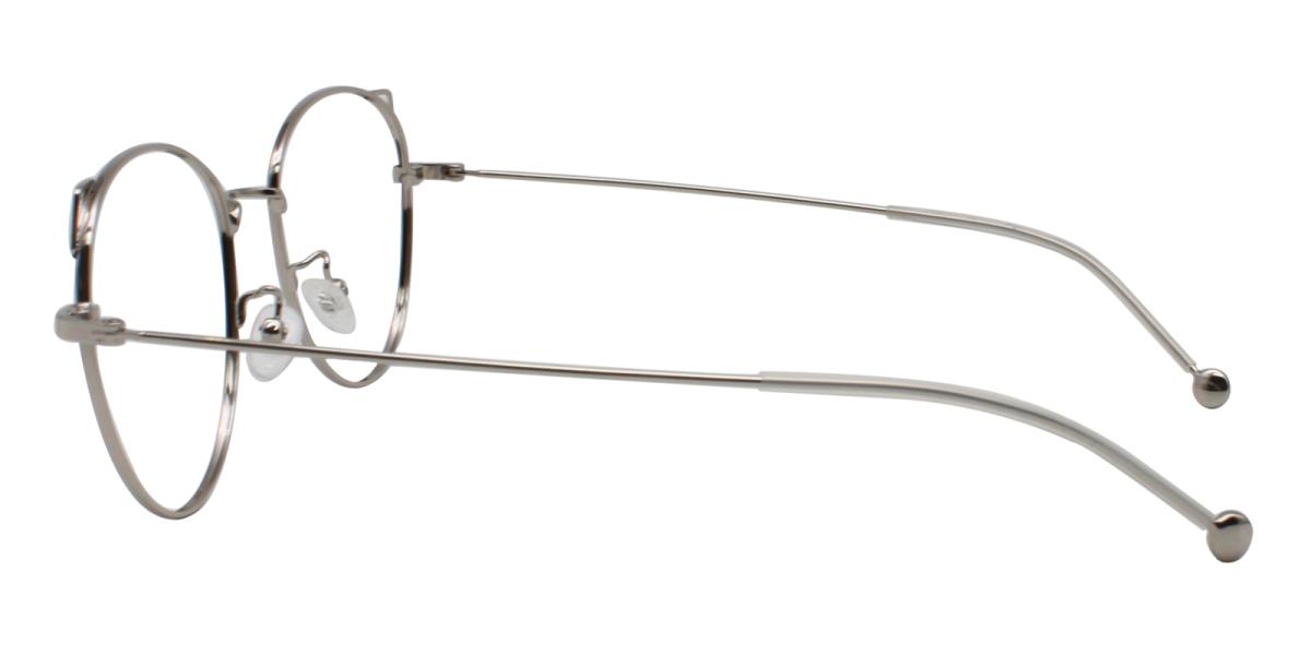 -Silver-Cat-Metal-Eyeglasses-detail