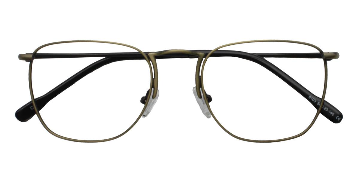 -Green-Square-Metal-Eyeglasses-detail