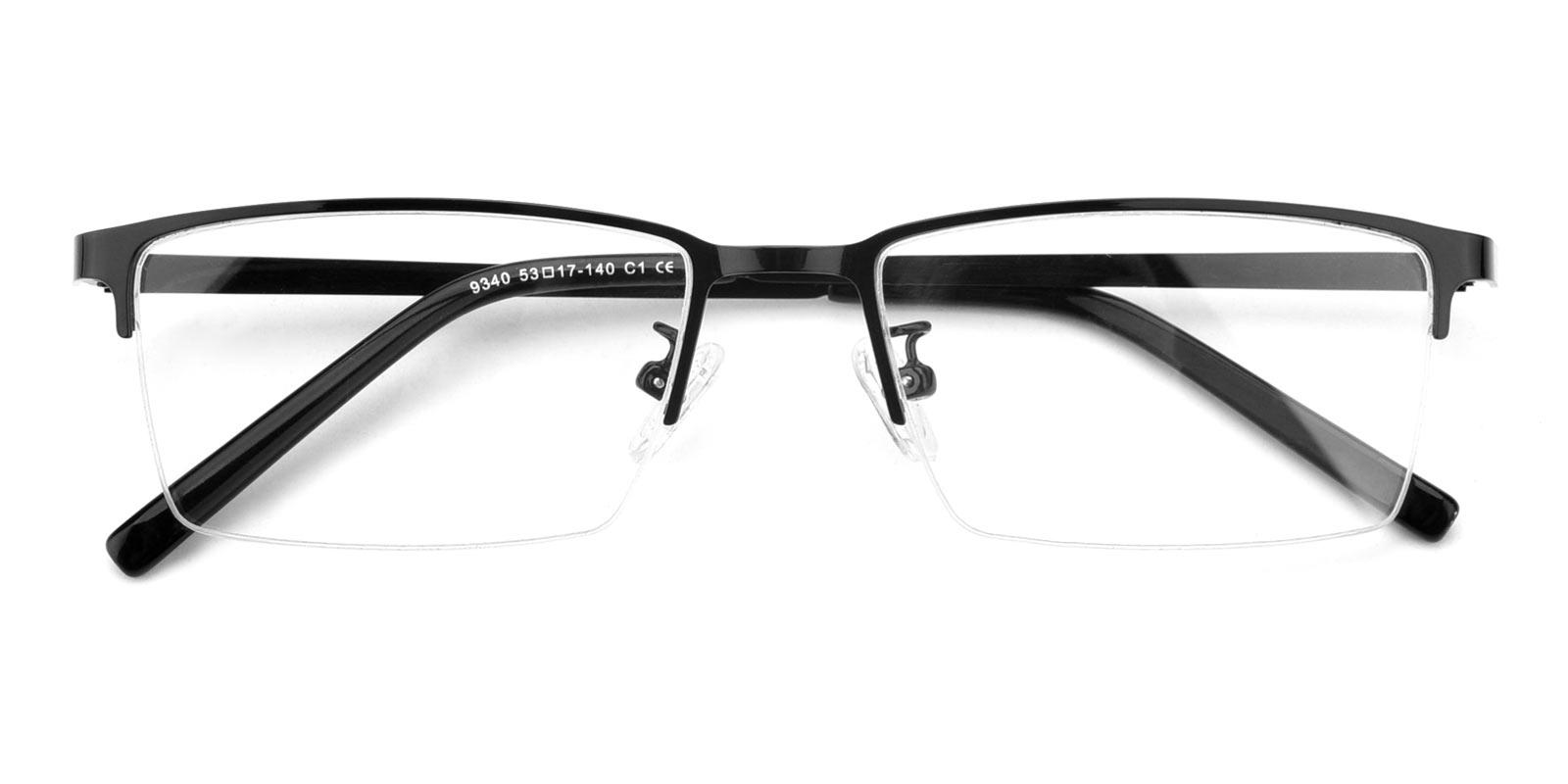 Bezel-Black-Rectangle-Metal-Eyeglasses-detail
