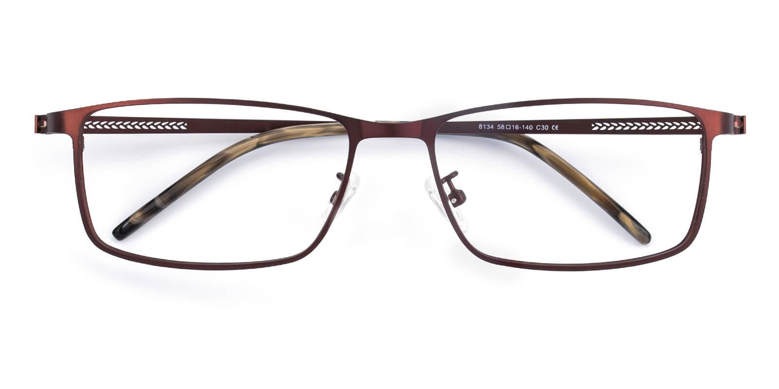 Pansney-Brown-Rectangle-Metal-Eyeglasses-detail