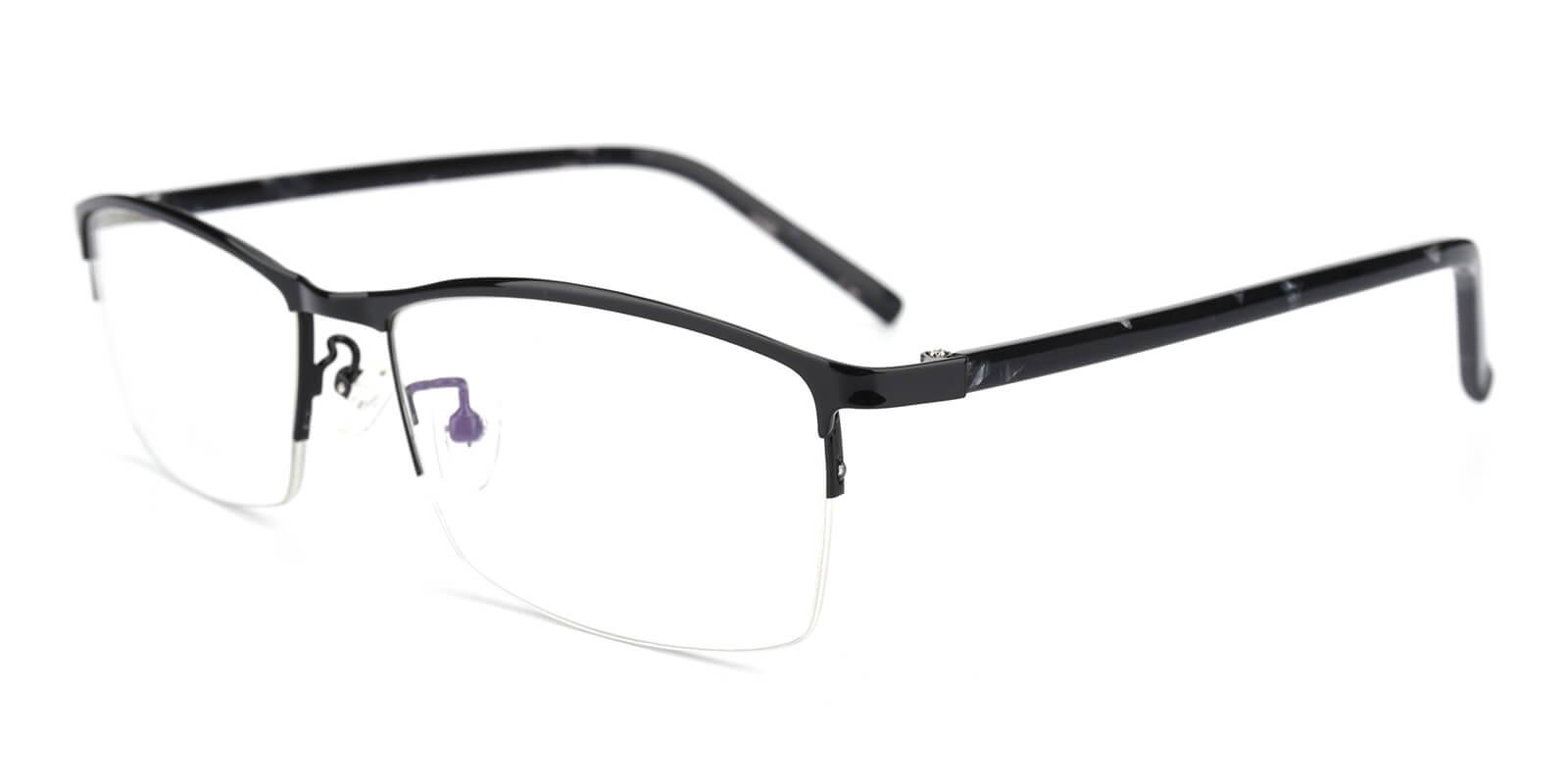 Elegant-Black-Rectangle-Metal-Eyeglasses-detail