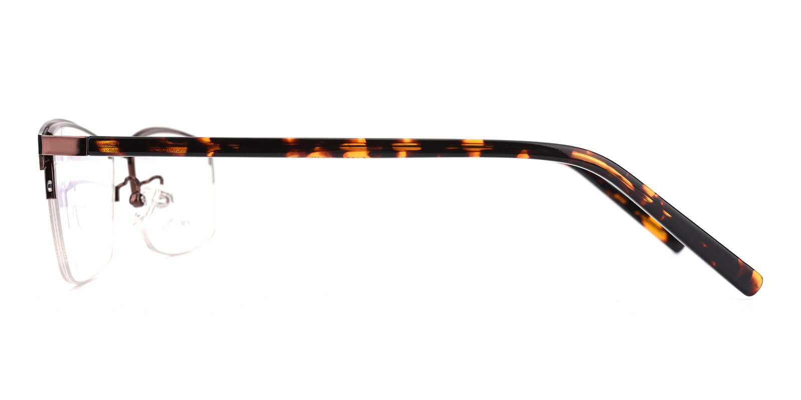 Elegant-Brown-Rectangle-Metal-Eyeglasses-detail