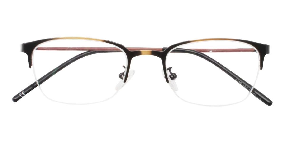Wavain-Brown-Rectangle-Metal-Eyeglasses-detail