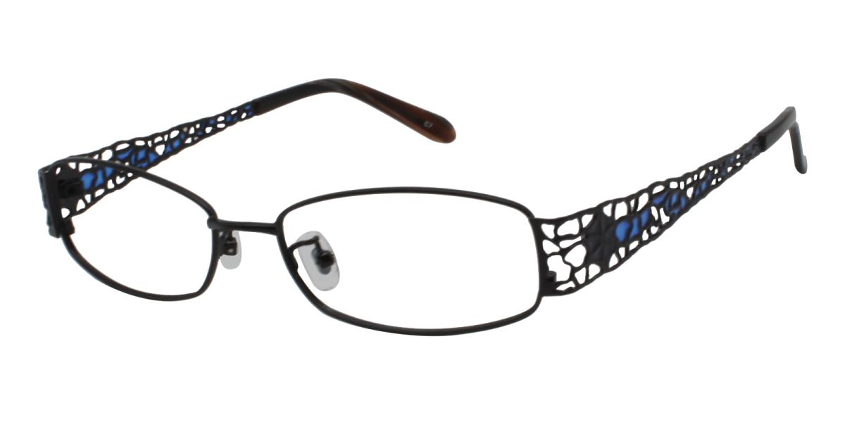 -Black-Rectangle-Metal-Eyeglasses-detail