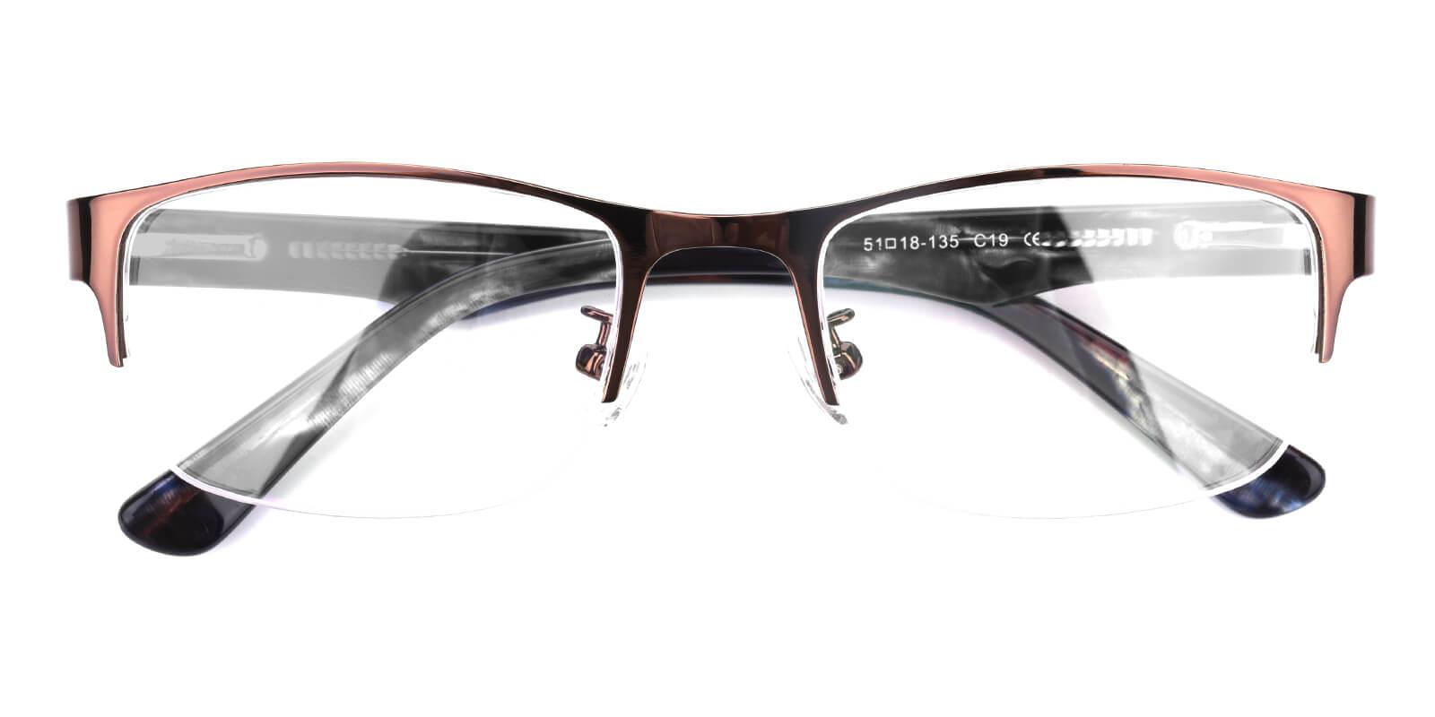 Sapphire-Brown-Rectangle-Metal-Eyeglasses-detail