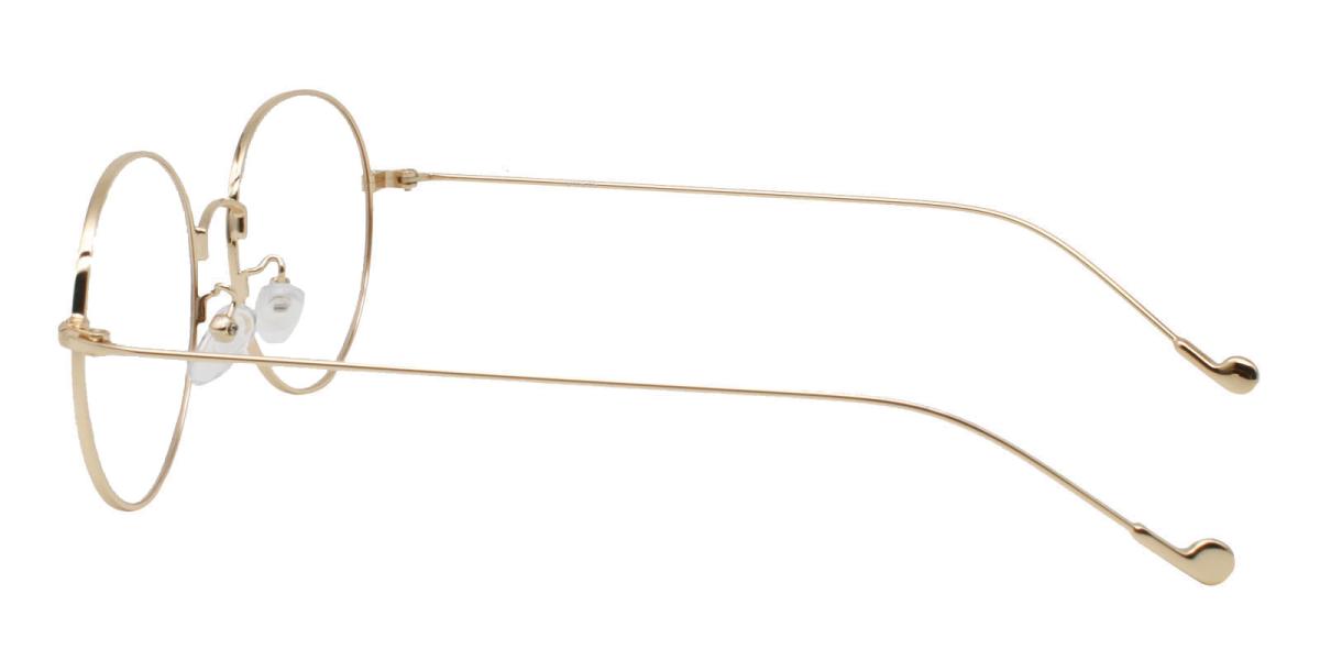 -Gold-Round-Metal-Eyeglasses-detail