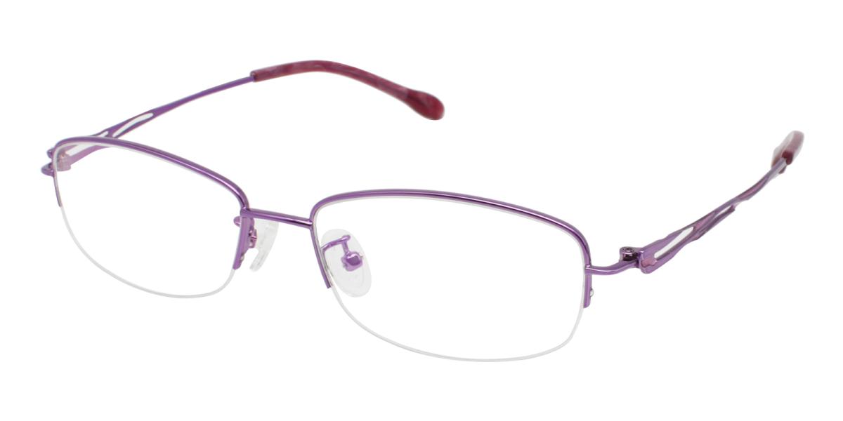 Castello-Purple-Rectangle-Metal-Eyeglasses-detail
