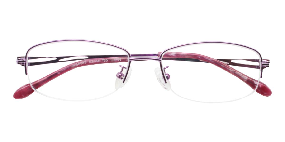 Castello-Purple-Rectangle-Metal-Eyeglasses-detail