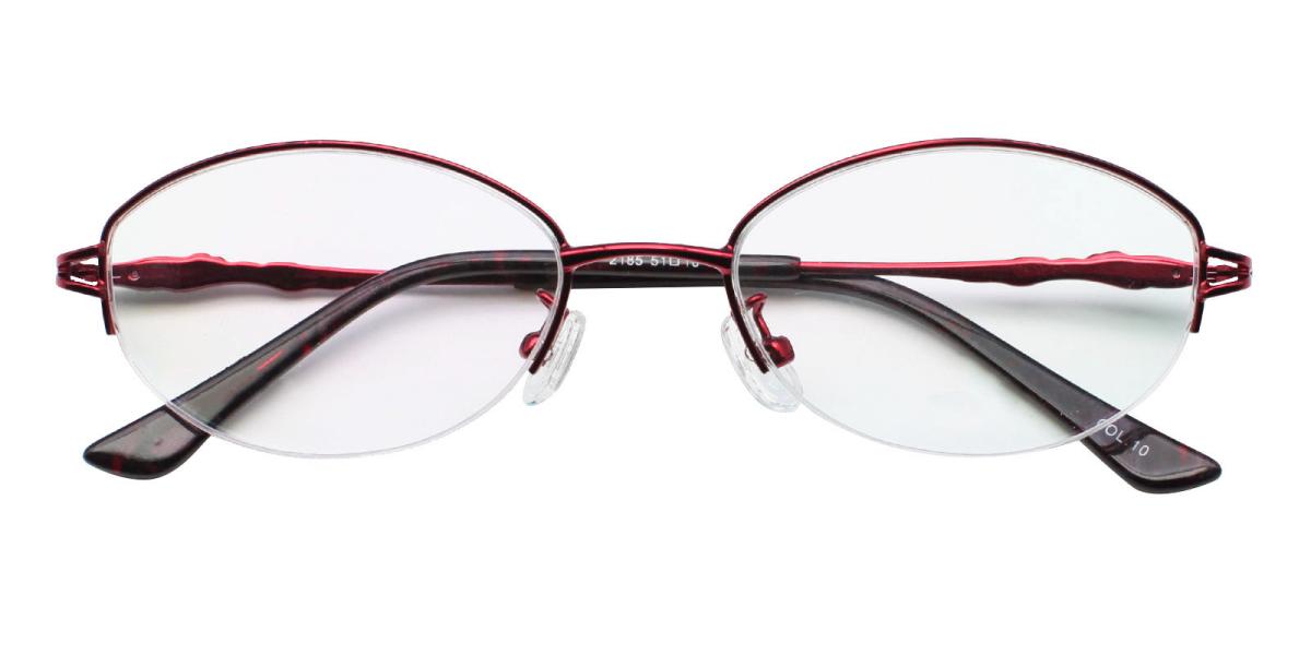 -Red-Oval-Metal-Eyeglasses-detail