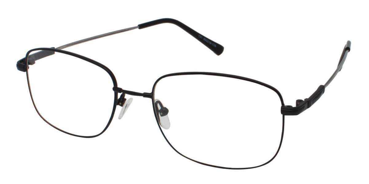 Twist-Black-Square-Metal-Eyeglasses-detail