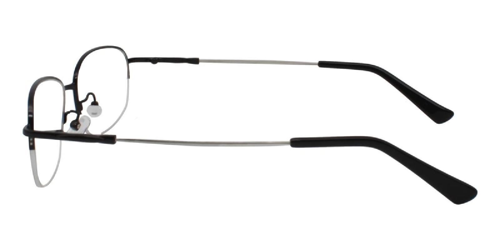 Recial-Black-Rectangle-Metal-Eyeglasses-detail
