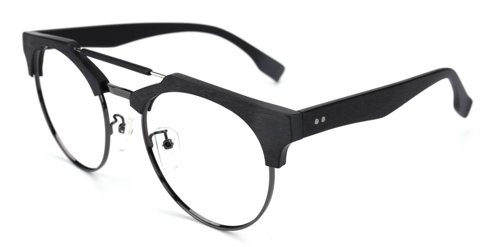 Ombama-Black-Browline-Combination-Eyeglasses-detail