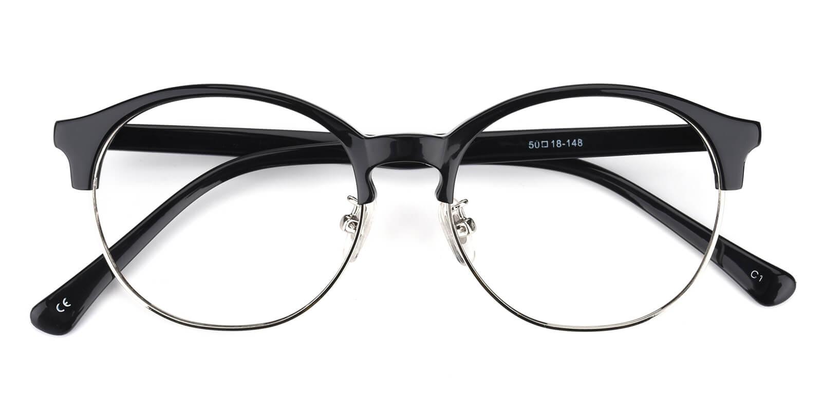 Mandisey-Black-Browline-Combination-Eyeglasses-detail