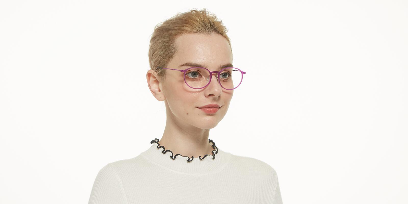 Yunda-Purple-Round-Combination-Eyeglasses-detail