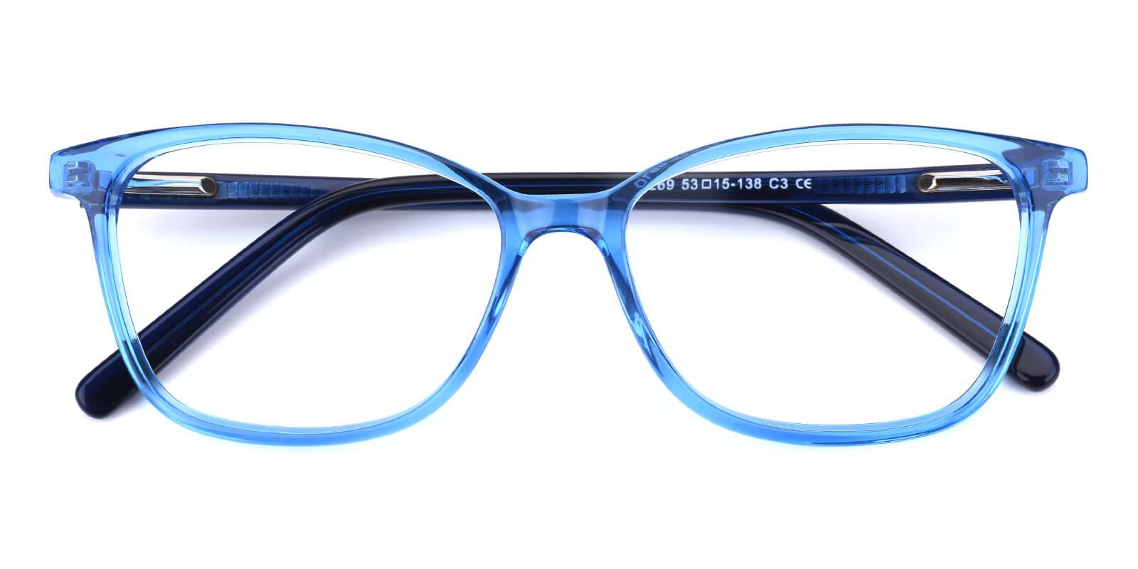 Believe-Blue-Cat / Rectangle-Acetate-Eyeglasses-detail