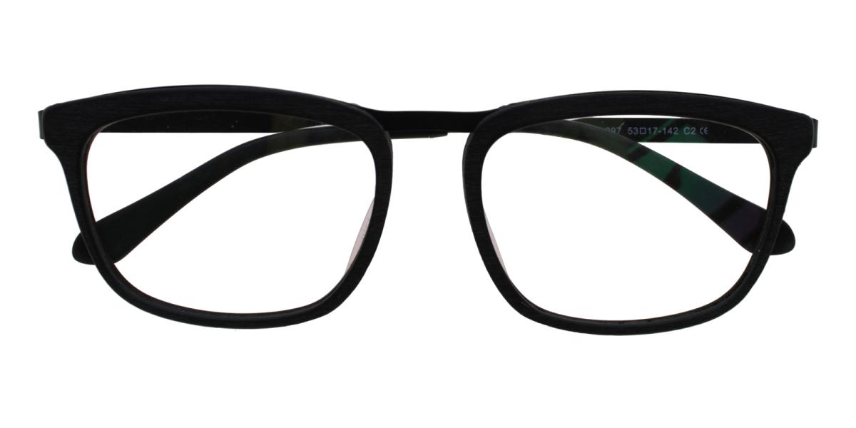 Lines-Striped-Square-Metal / Acetate-Eyeglasses-detail
