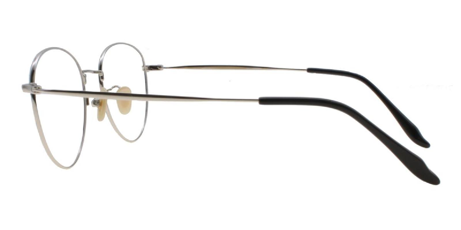 Litteray-Silver-Round-Titanium-Eyeglasses-detail