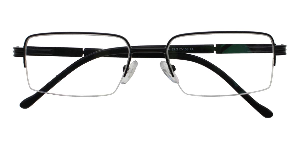 Nicaragua-Black-Rectangle-Metal-Eyeglasses-detail
