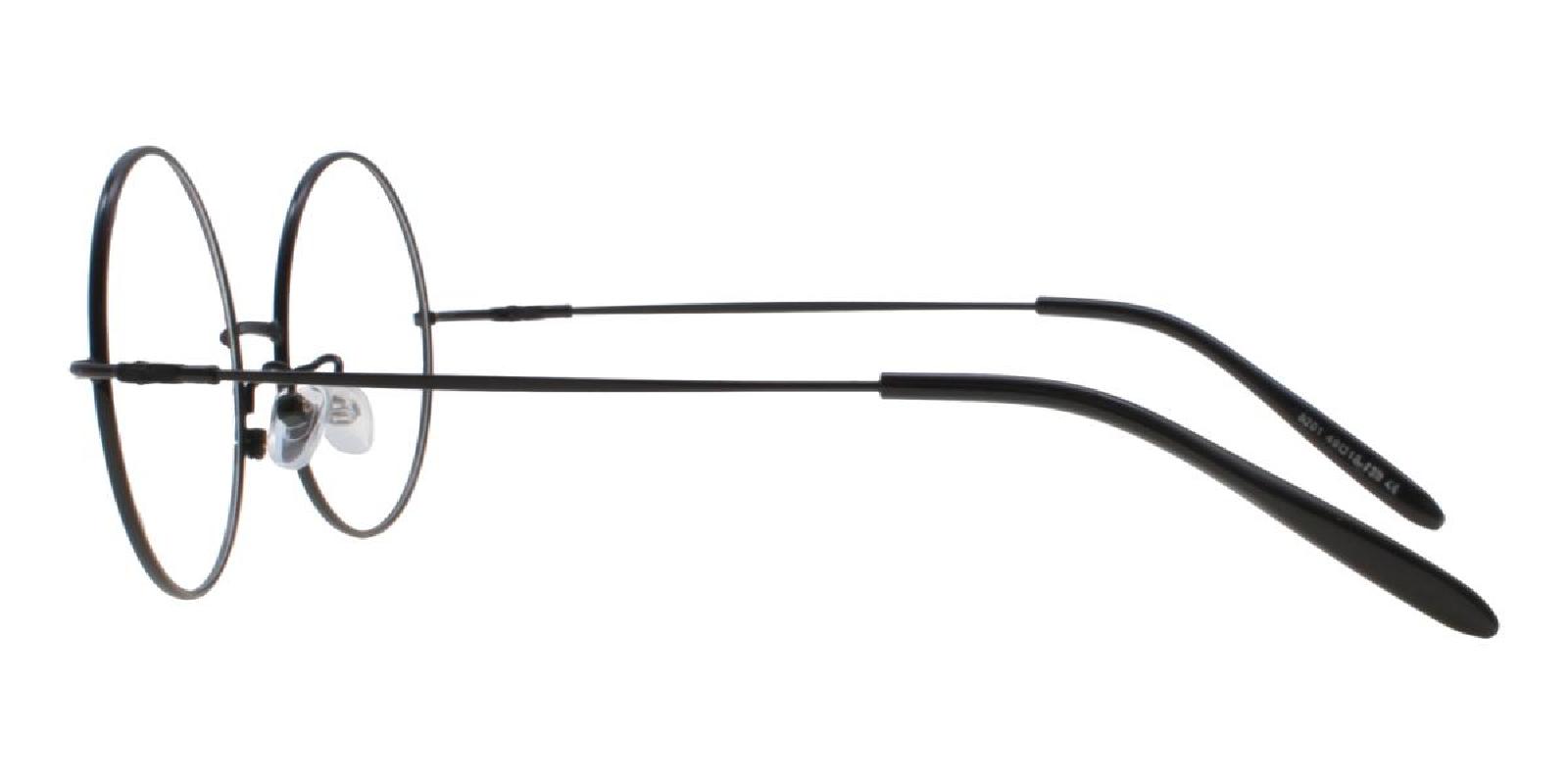 Lily-Black-Round-Metal / Acetate-Eyeglasses-detail