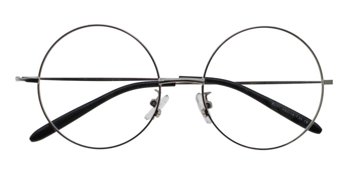Lily-Silver-Round-Metal / Acetate-Eyeglasses-detail