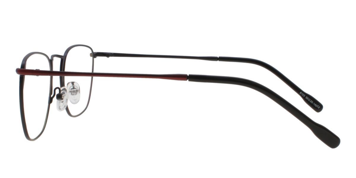 Square Eyeglasses 181225014-Red-Square-Metal-Eyeglasses-detail
