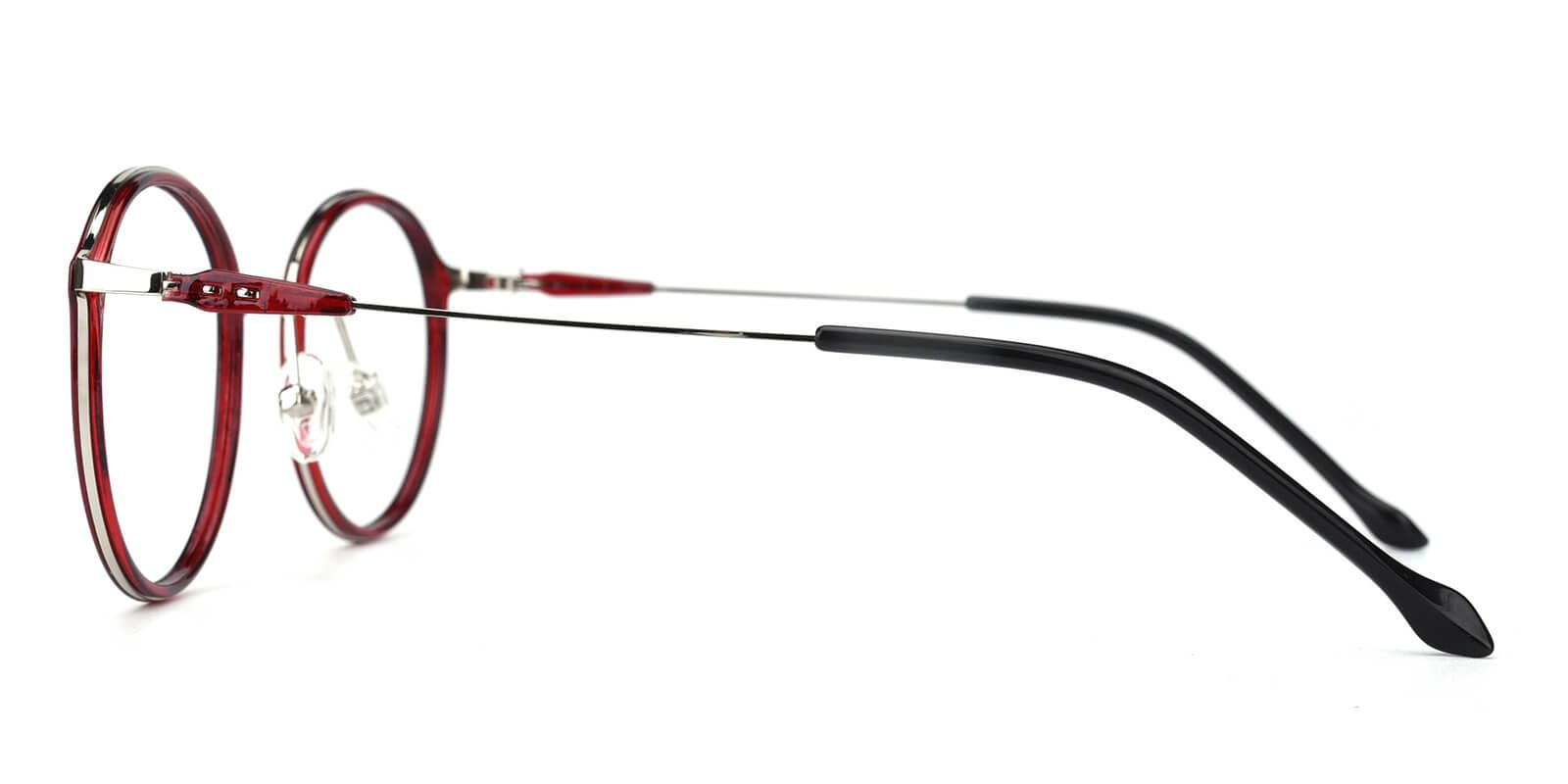 Portrait-Red-Round-TR / Metal-Eyeglasses-detail