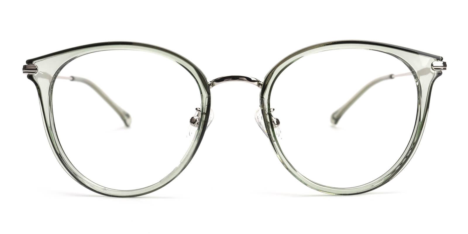 Ruby-Green-Cat / Round-TR / Metal-Eyeglasses-detail