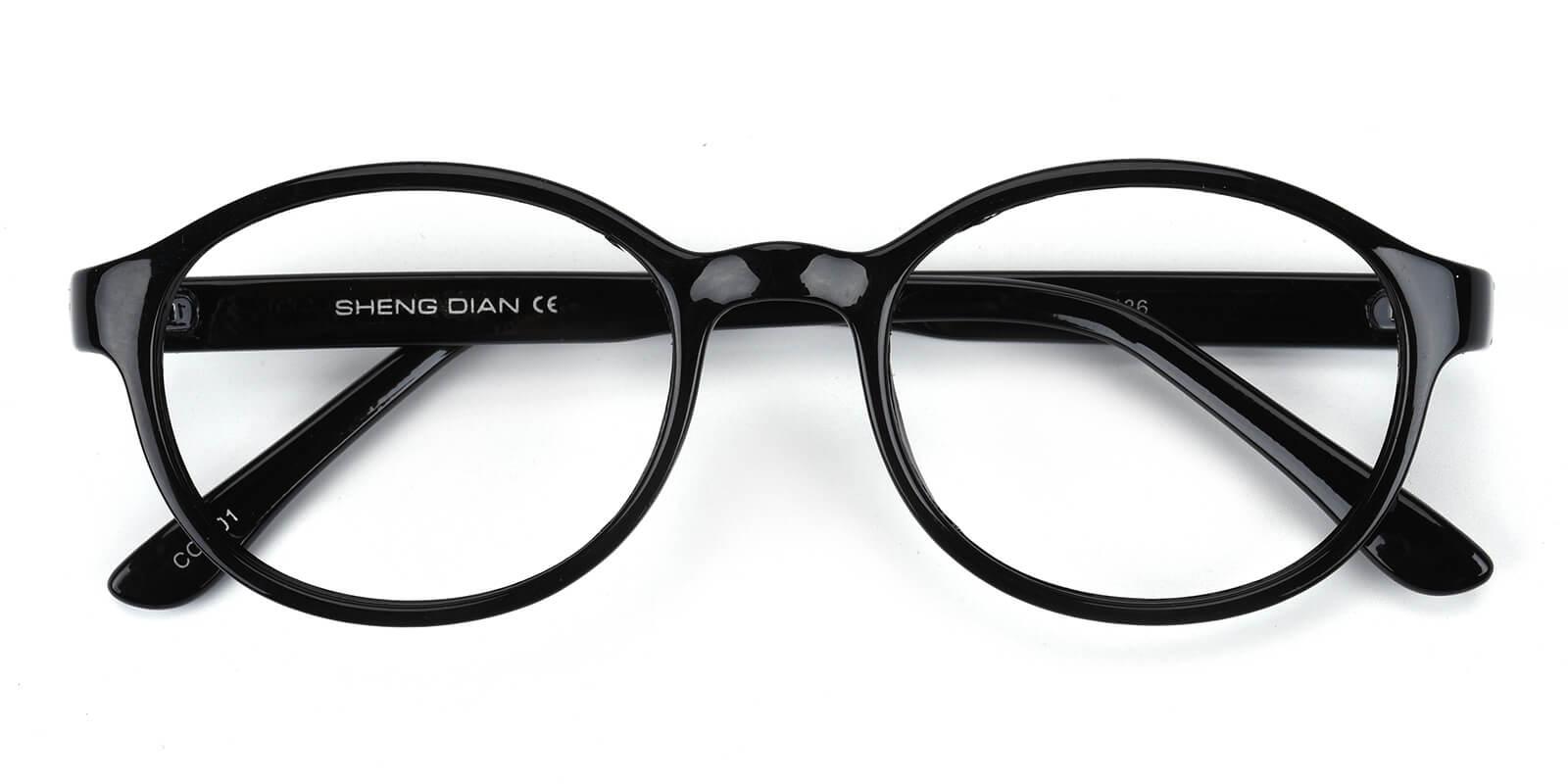 Achiever-Black-Oval-Plastic-Eyeglasses-detail