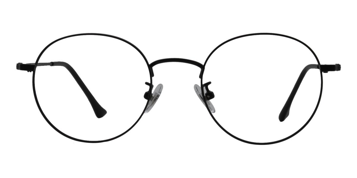Morelia-Black-Round-Titanium-Eyeglasses-detail