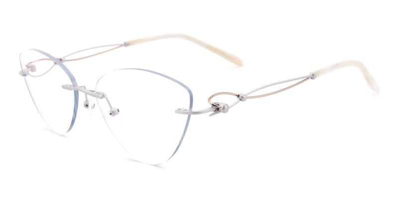 Dome-White-Eyeglasses