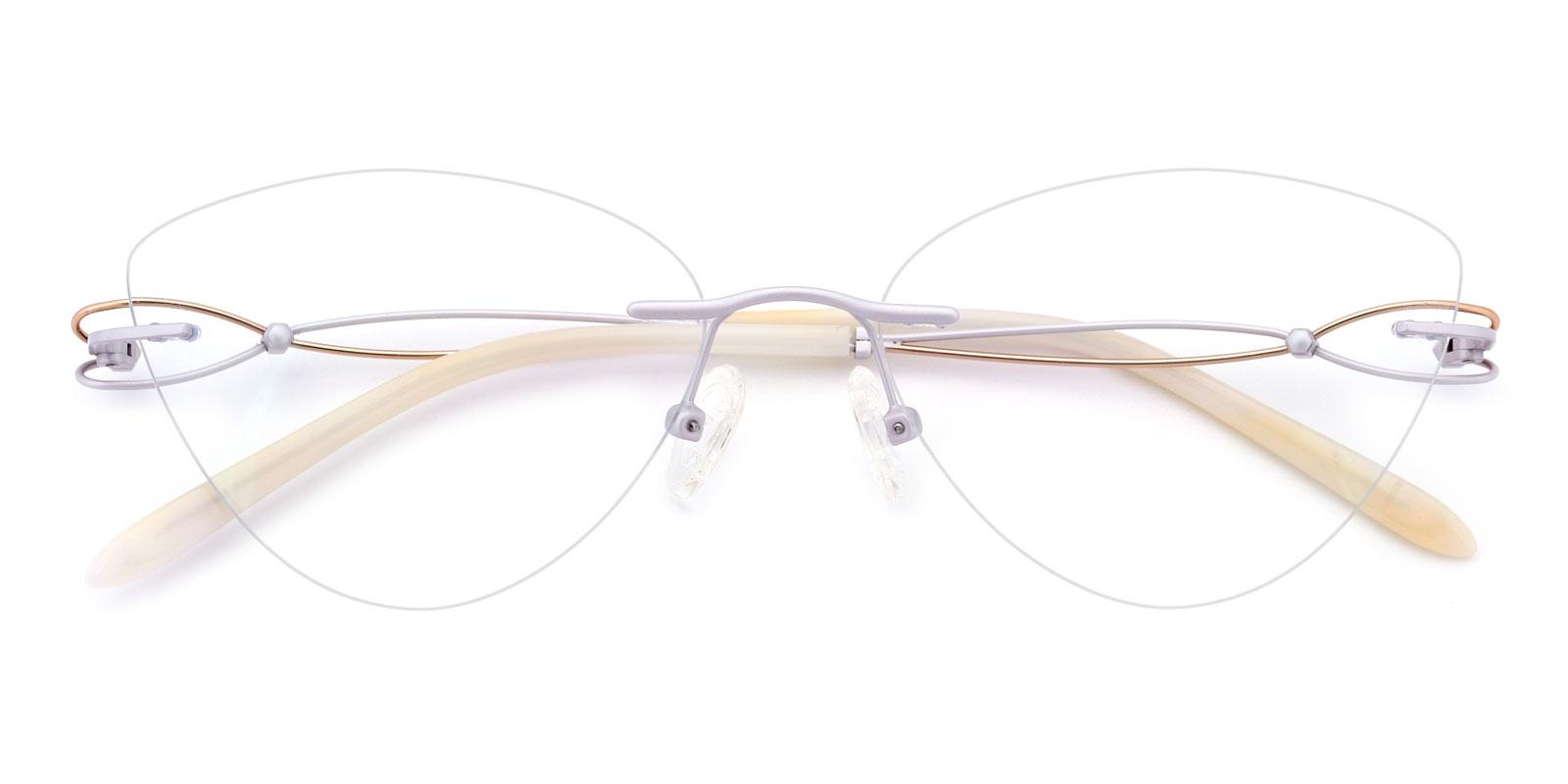 Dome-White-Cat-Titanium-Eyeglasses-detail