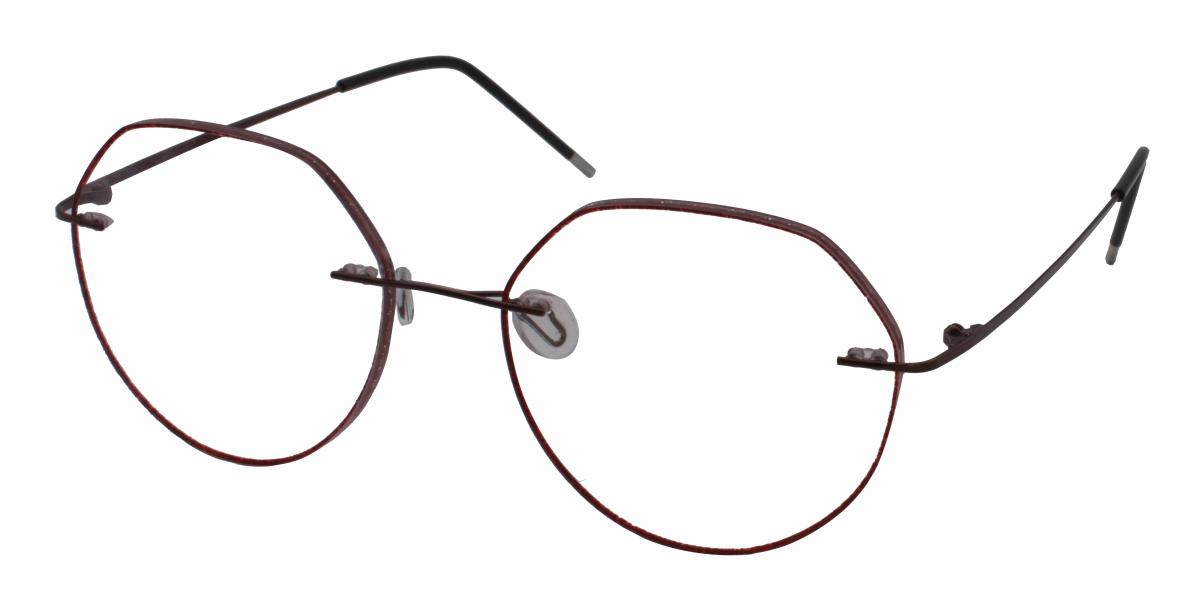 Tiwaya-Red--Titanium-Eyeglasses-detail