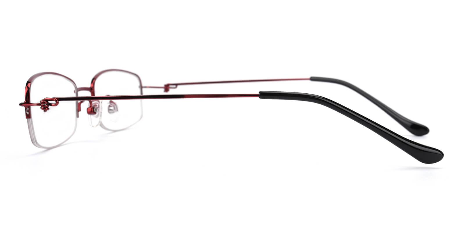 Elise-Red-Rectangle-Metal-Eyeglasses-detail