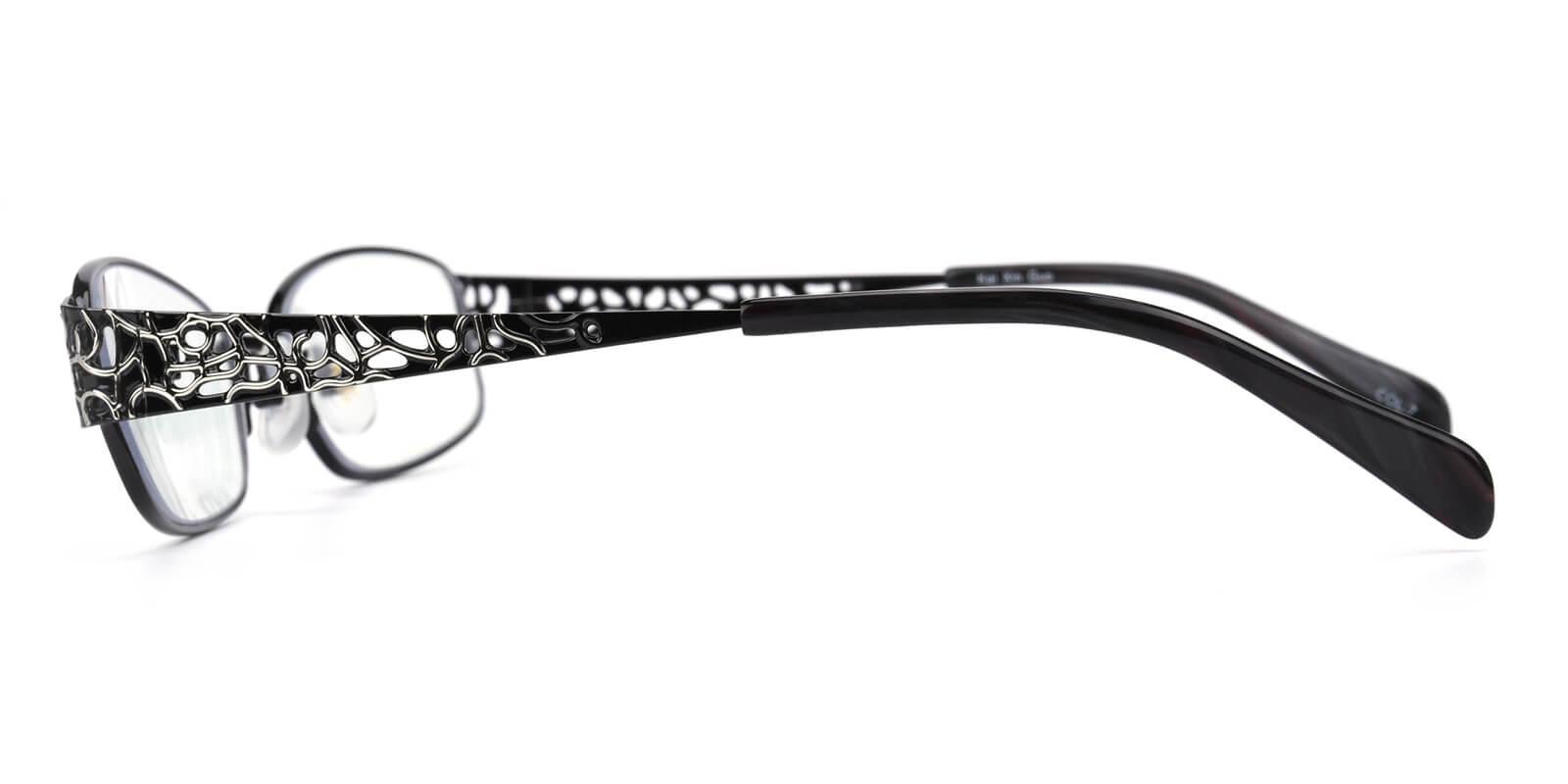 Hollowing-Black-Rectangle-Metal-Eyeglasses-detail