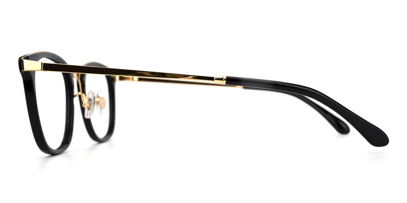 Keronito-Black-Square-Metal-Eyeglasses-detail