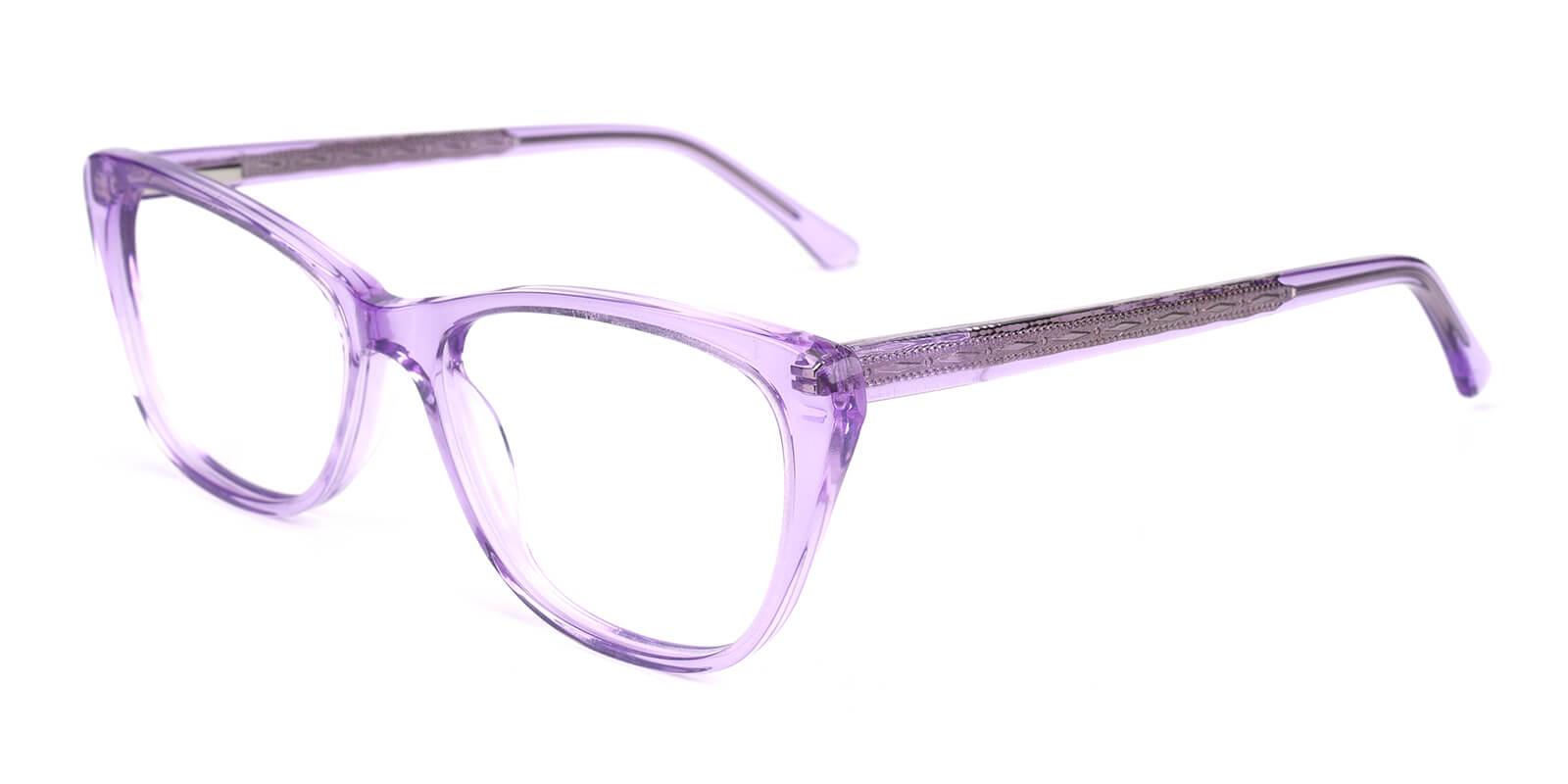 Tersaki-Purple-Cat / Rectangle-Acetate-Eyeglasses-detail