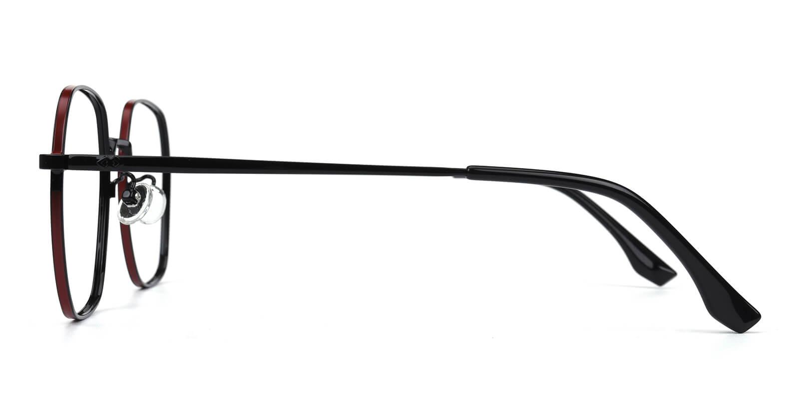 Vincoy-Black-Square-Metal-Eyeglasses-detail