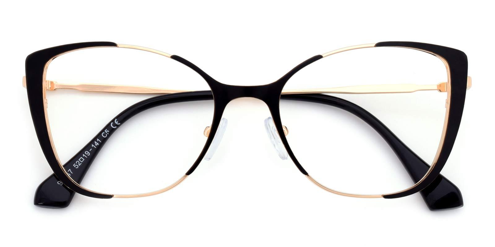 Flora-Black-Cat / Square-Combination-Eyeglasses-detail